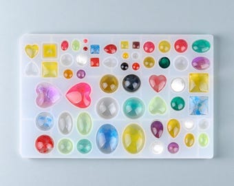 1pcs Gem Silicone Mold - Silicone molds, craft mold,cabochon mold, jewelry mold, food mold, resin mold, clay mold, flexible mold