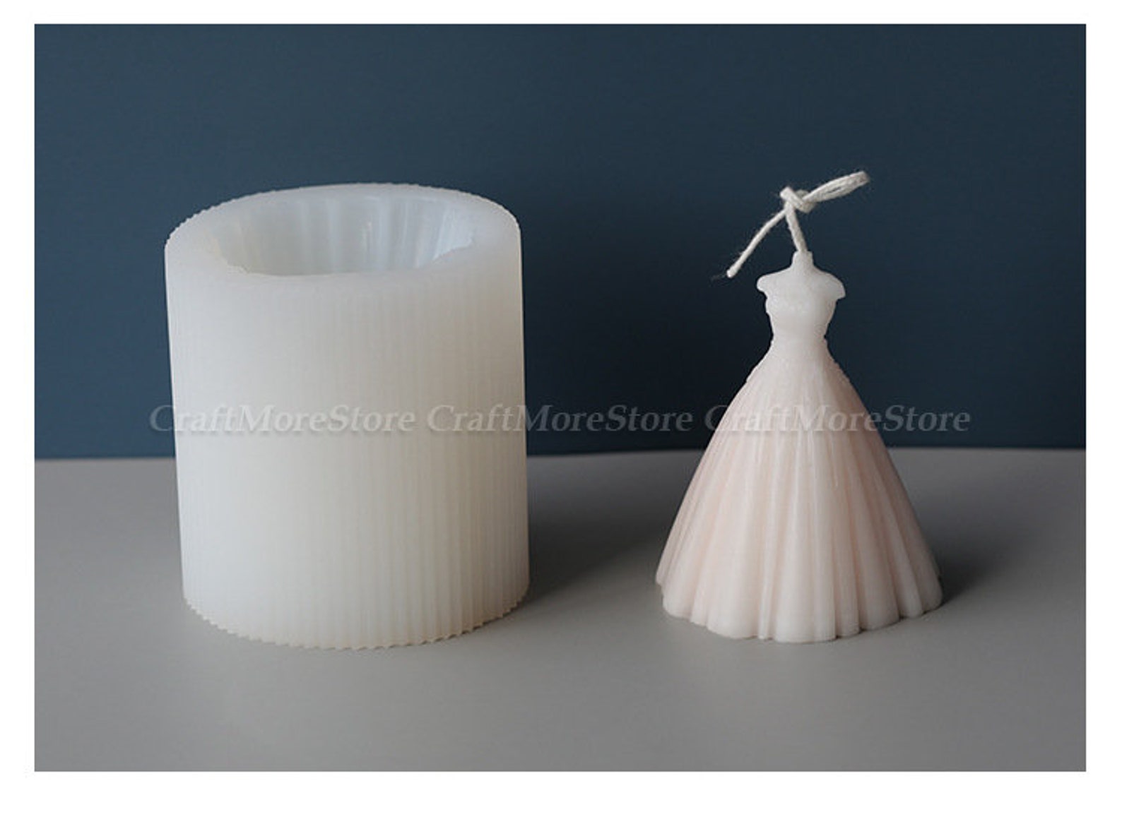 Romantic Wedding Dress Candle Moldsilicone Candle Moldcandle Etsy