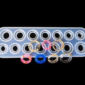Silicone ring mold DIY making resin ring molds Resin jewelry mold for ring making Ring silicone mould 17mm-23mm ring craft mold