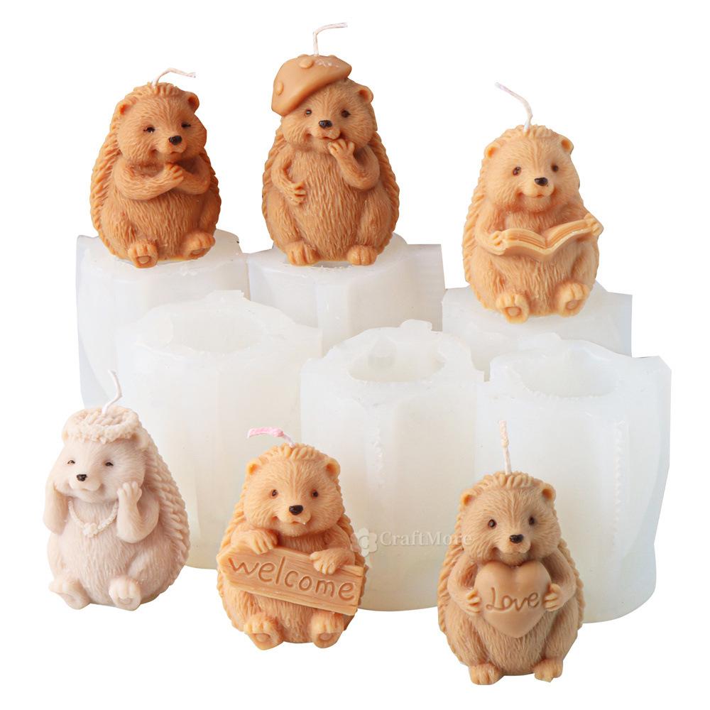 Hérisson 3D Moule en silicone Kawaii animal moule savon