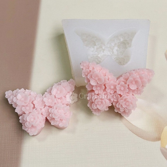 2PCS Buttefly Candle Mold, 3D Flowe Buttefly Esin Molds