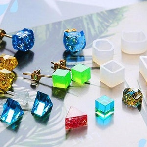 4pcs/set Silicone Mold for Earring Cabochon - Cabochon Resin Mold - Flexiable Clay Mold - Resin silicon mold