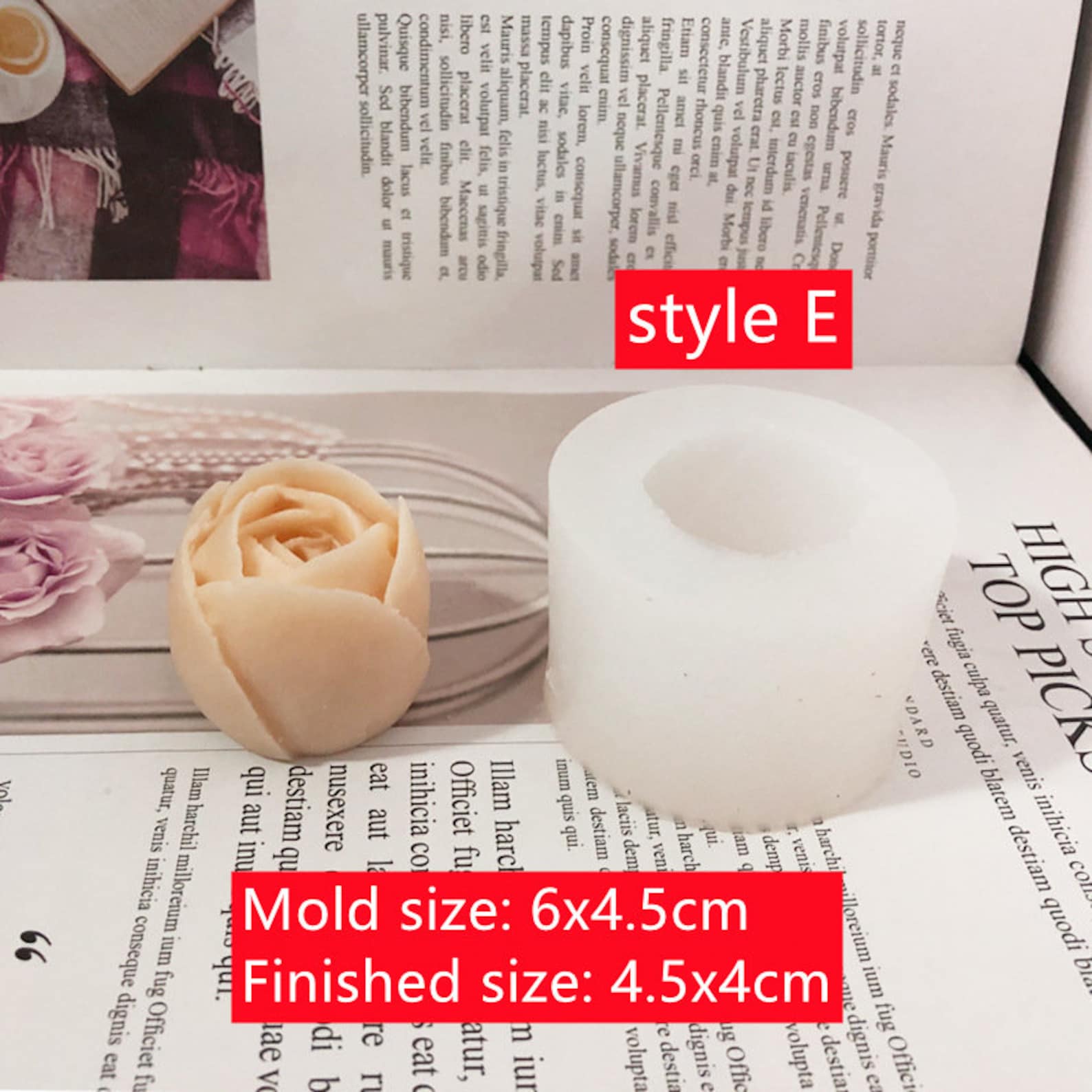 Big Rose flower ball Candle MoldSilicone candle MoldRose Etsy