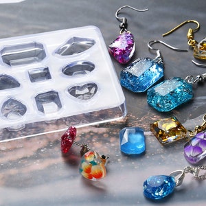 Earring pendant Silicone Mold for earring diy - Transparent resin mold - Pendant crafts - for Jewelry earring Making - craft supplies