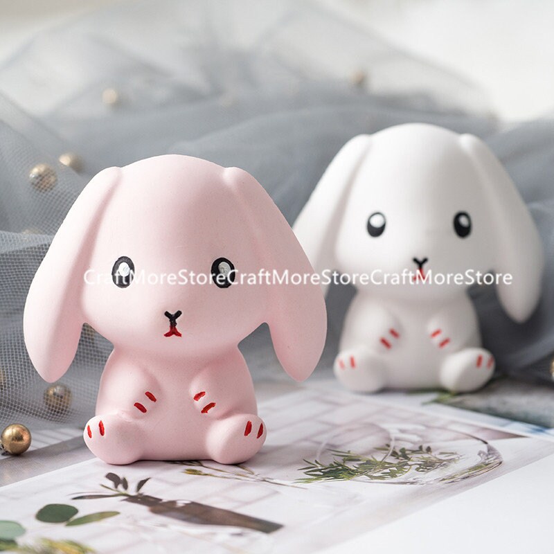 Cute Bunny silicone mould Korean essential oil aromatherapy rabbit gypsum concrete clay Epoxy crafts mold