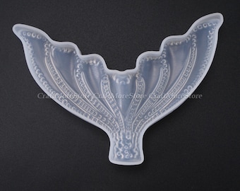 Big silicone Poisson queue moule-Crystal Mermaid queue résine moule-Grande queue de poisson queue silicone moule-Resin bijoux pendentif moule-Mermaid Moule de chocolat