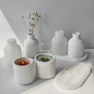 Plaster Oval Tray Silicone Mold-Vase Resin Mold-Concrete Storage Jar Mold-Terrazzo Tray Casting Coaster Mold-DIY Raysin Candle Vessel Mold