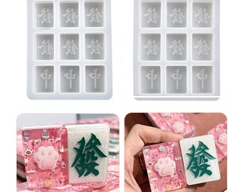 Mahjong Silicone Molds-Mahjong Tiles Resin Mold-Silicone Mahjong Mold-Board Game Resin Mold-Epoxy Resin Mahjong Mould-Silicon Mold-Resin Art