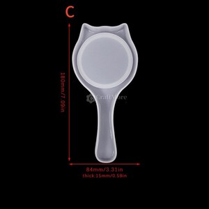 Cat Ears silicone comb mold-Resin molds for comb DIY making-Oval resin comb mould-Heart Shape Comb Resin Mold-Hair accessory Molds For Girl image 7