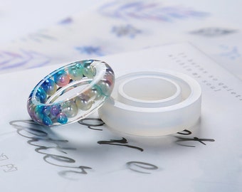 Ring Silicone Mold for jewerly ring diy - 16mm/17mm/18mm round transparent resin mold - ring crafts - for Jewelry Making - craft supplies