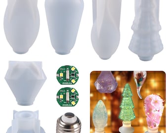 Christmas light bulb silicone mold-creative night light resin mold-epoxy resin light bulb mold-resin art mold-home decoration-DIY Light bulb
