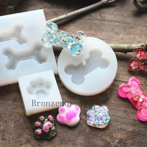 Cute bone shape Silicon Mold Cabochon - 1pcs Silicone Mold - Pendant resin silicon mold - for Jewelry Make - Epoxy Resin Mold