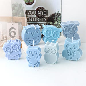 Cute Owl Candle Mold-Silicone Owl Mold-Scented Candle Mold-Aroma Plaster Mold-Owl Diffuser Stone Mold-Owl Chocolate/Resin/concrete/Soap Mold