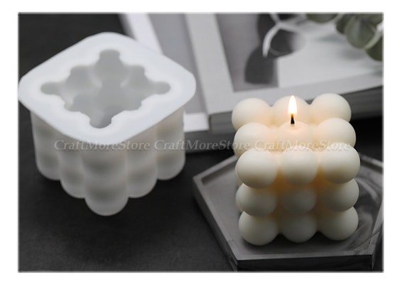 Moule bougie en silicone - boule de fleur 3D - 4 cm - Transparent x1 -  Perles & Co