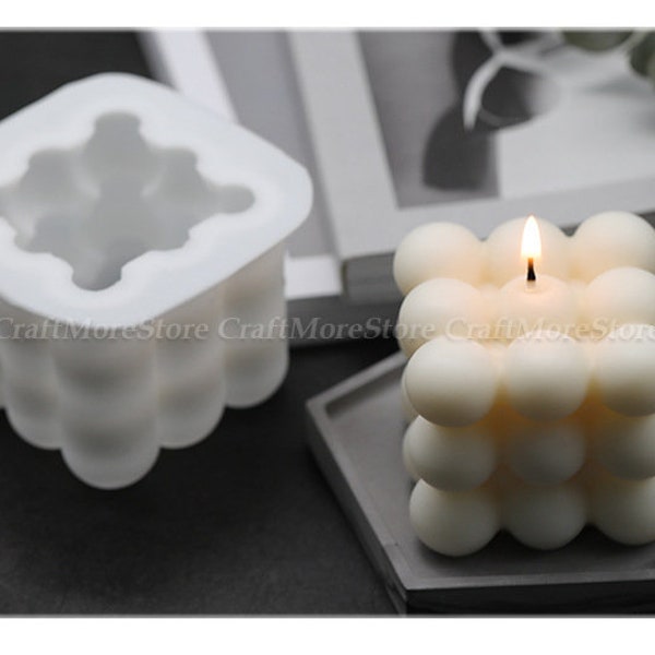 Sphere Rubik's cube Candle Mold-Silicone candle Mold-Candle molds for beewax-Aromatherapy candle mold-Aroma stone mold-Silicone candle mould