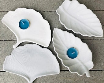 6 styles of leaf tray Silicone mold, ginkgo leaves plate resin mold,plaster jewelry dish molds,leaf dish mold, fruit tray plate molds