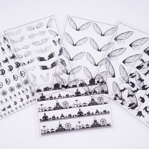 Tranparent Decorate Stickers for Silicon Mold gold Image for Etsy