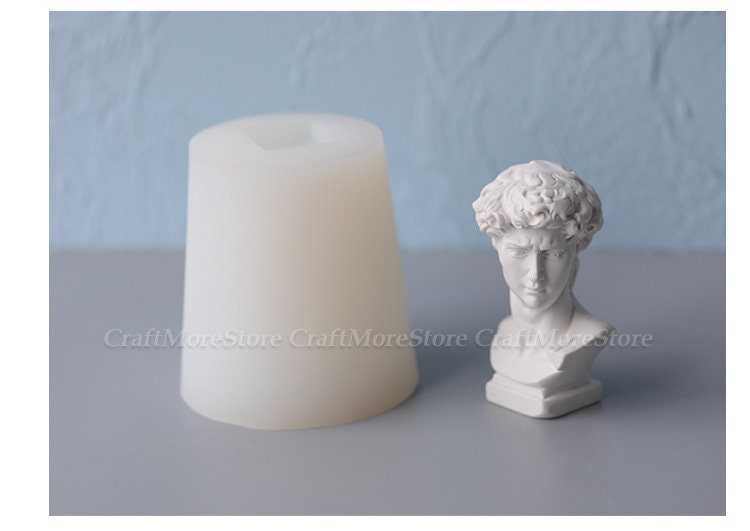 Personnages classiques européens et américains Moule à bougie en forme de tête de David Personnages classiques européens et américains Moule à bougie en forme de tête de David
