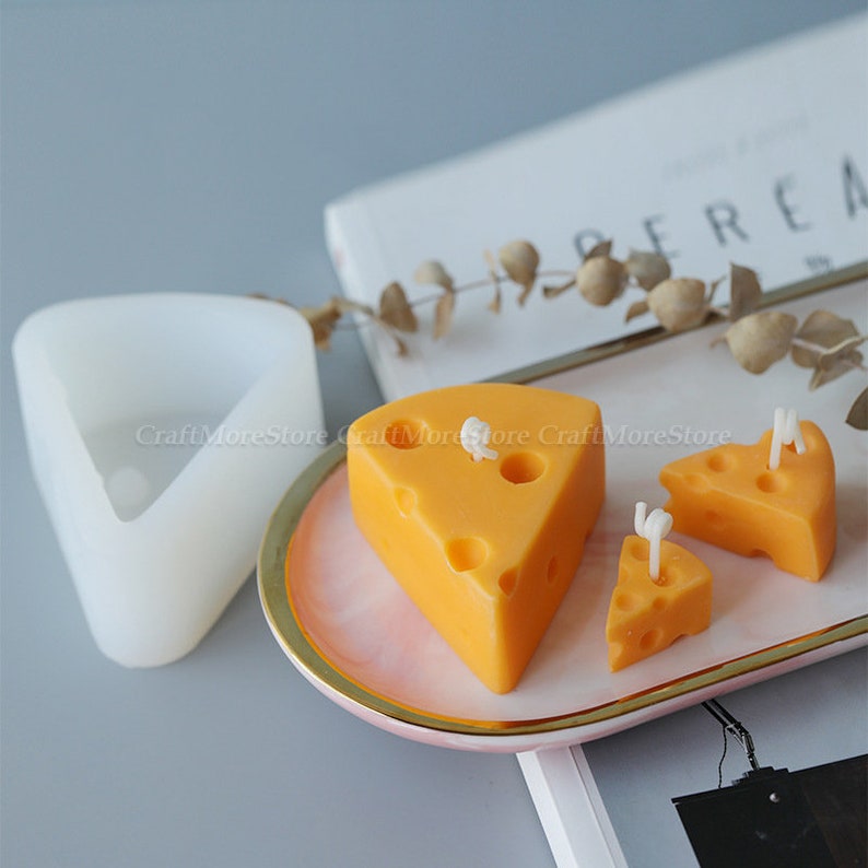 3D cheese candle mold-Silicone candle Mold-Candle molds for beewax-Aromatherapy candle mold-Aroma stone mould-Silicon baking chocolate mold