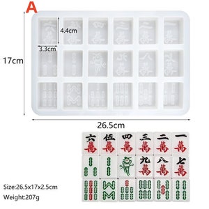 Mahjong Silicone Molds-Epoxy Mahjong Tiles Resin Mold-Silicone Mahjong Mold-Board Game Resin Mold-Epoxy Resin Mahjong Mould-Mahjong Mold image 3