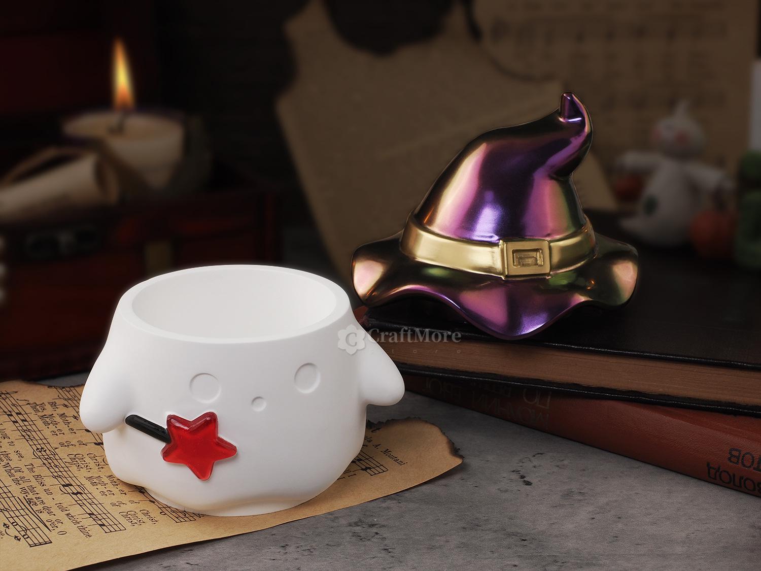 Halloween Geister Silikonform Mit Deckel - 3D DIY Form Für Kerzen & Deko