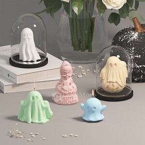 Halloween ghost silicone mold-cute ghost candle mold-pumpkin ghost concrete mold-zombie plaster ornaments mold-ghost resin mold-resin art