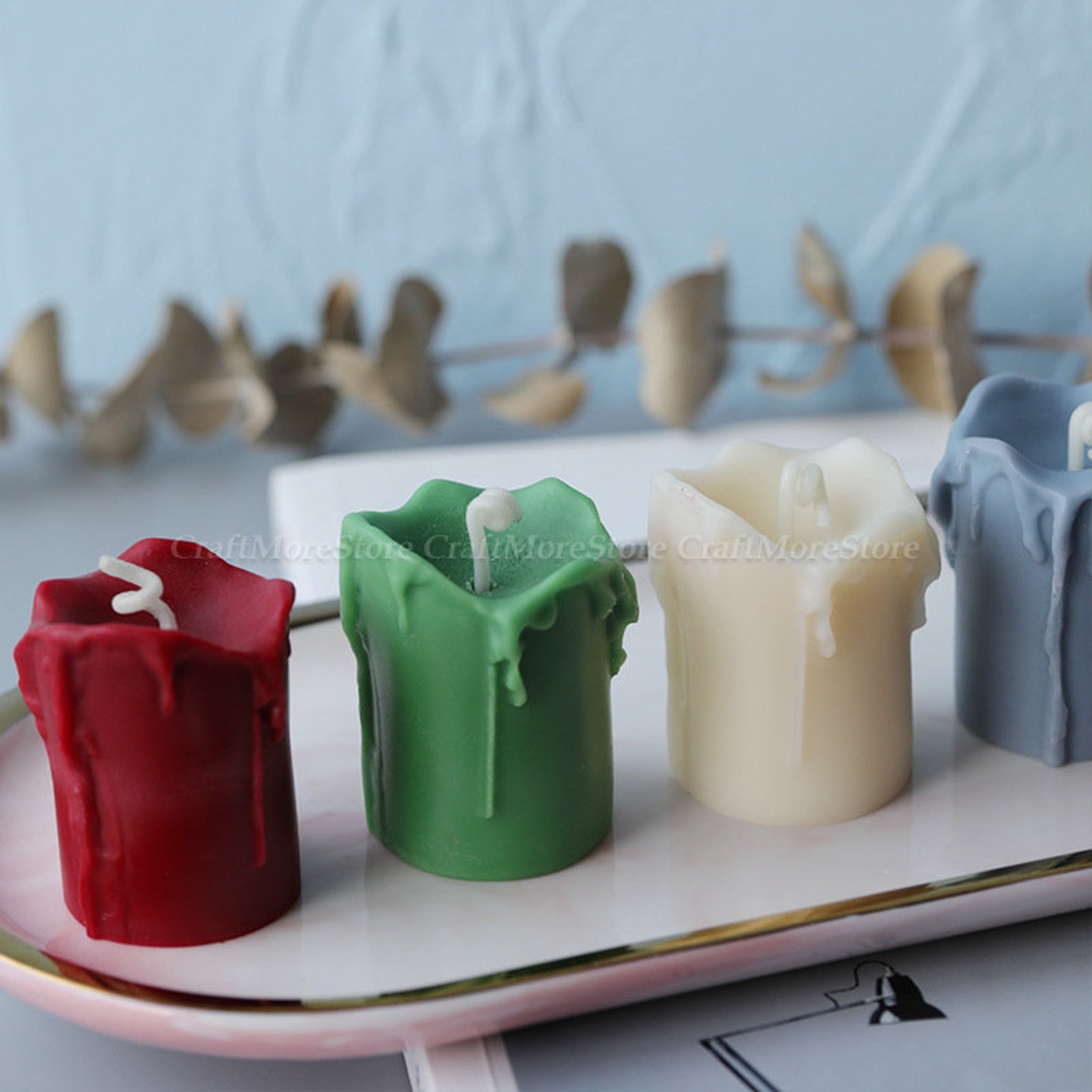 Creative melting candle moldSilicone candle MoldCandle molds Etsy