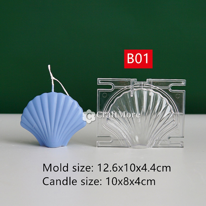 4 styles shell candle moldAcrylic scallop candle moldacrylic Etsy