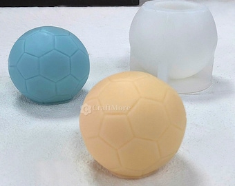 Fußball Silikonform Fußball Kerzenform Duftkerzenform Beton/Gips Fußball Ornament Harzform Schokolade/Eiswürfel/Kuchenform