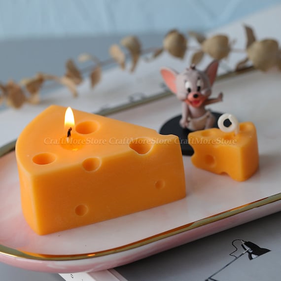 1pc Silicone Candle Mold, Creative Cheese Shaped Candle Mould For Craft