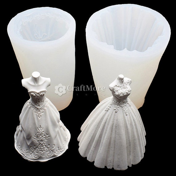 Molde de vela de vestido de novia de damas-Molde de silicona - Etsy España