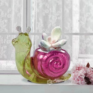Snail storage box silicone mold-Snail flower pot resin mold-Snail candle vessel mold-Concrete cement planter pot mold-Snail jewelry box mold