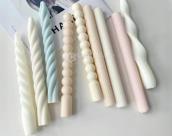 Spiral Pillar Candle Silicone Mold-Scented Candle Mold-Long Tapper Candle Mold-Silicone Mold for Threaded Candle Making-Home Gift Candle DIY