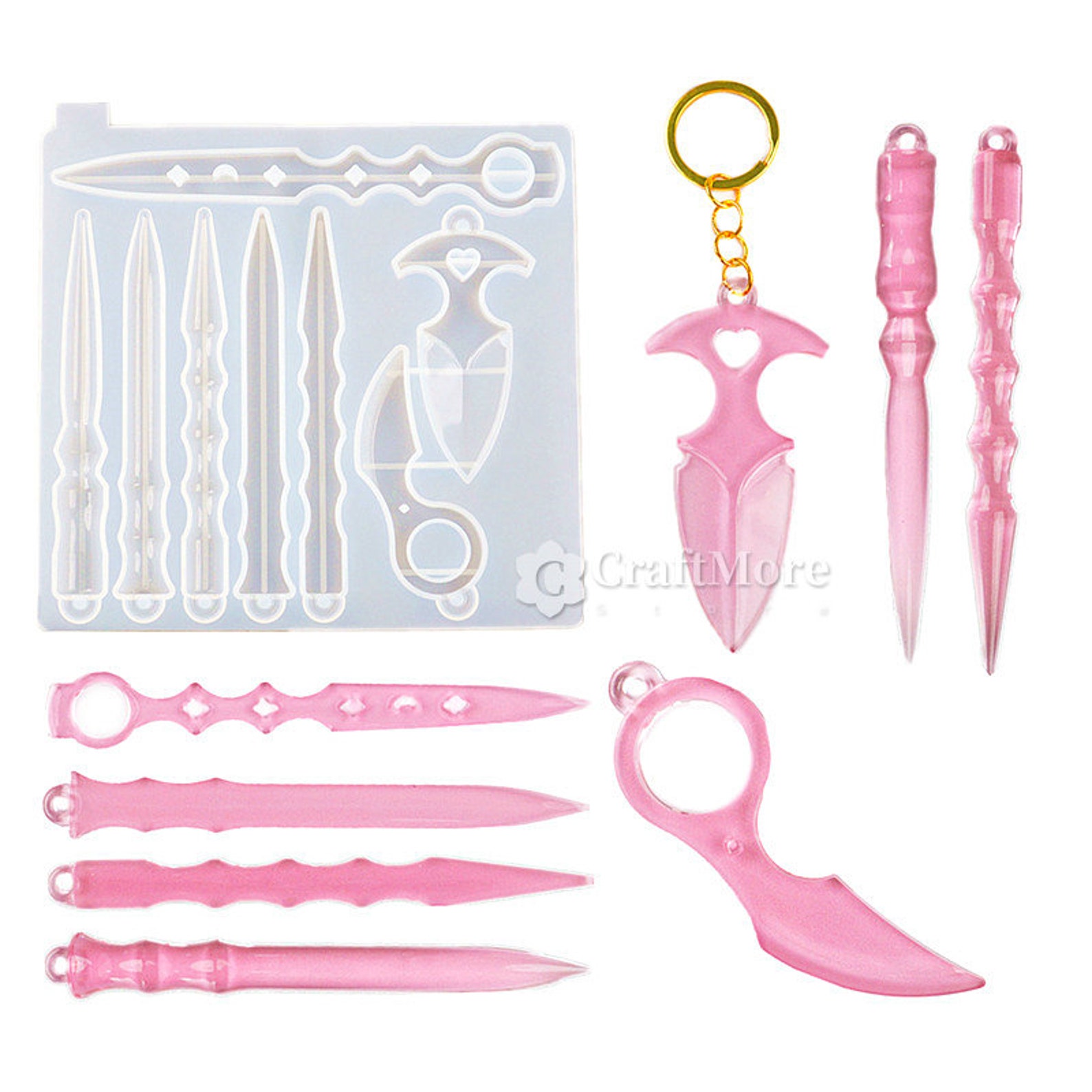 Opening Knife Resin Moldssword Silicone Moldknife Keychain Etsy