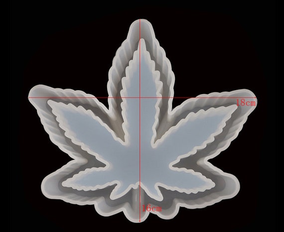 マリファナの葉の灰皿型 - 雑草の葉の灰皿樹脂型 - メープルリーフの