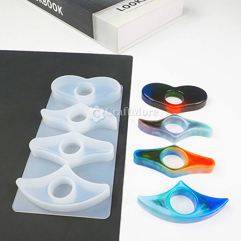 2 Sets of Note Book Cover Resin Mold, Tomorotec Clear Casting Epoxy Resin  Molds Book Cover A6, A5,A7 With Book Rings and 2 PCS Bookmarks 