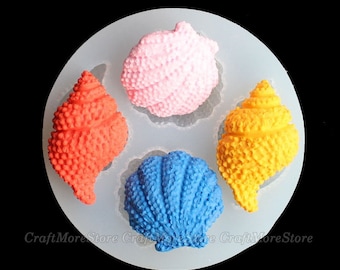 Textured Seashell Conch silicone Mold - UV Resin Mold-hiny shell mould-High quality crystal mold-Craft Mold-silicone mold-Jewelry diy making