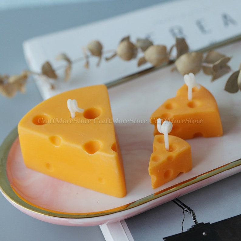3D cheese candle mold-Silicone candle Mold-Candle molds for beewax-Aromatherapy candle mold-Aroma stone mould-Silicon baking chocolate mold