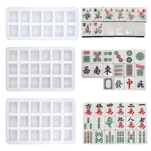 Mahjong Silicone Molds-Epoxy Mahjong Tiles Resin Mold-Silicone Mahjong Mold-Board Game Resin Mold-Epoxy Resin Mahjong Mould-Mahjong Mold