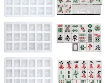 Mahjong Silicone Molds-Epoxy Mahjong Tiles Resin Mold-Silicone Mahjong Mold-Board Game Resin Mold-Epoxy Resin Mahjong Mould-Mahjong Mold