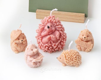 Cute hedgehog silicone mold-Hedgehog candle mold-Plaster/concrete/epoxy resin hedgehog mold-Animal ornaments raysin mold-Garden decoration