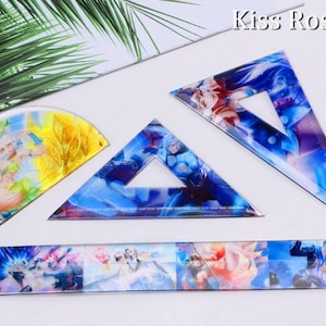 Student ruler silicone mold - Triangle ruler epoxy resin mold - 4 styles ruler mould for child gift products Making - crafts supplies