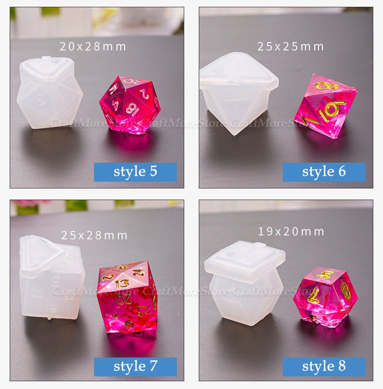 19pcs Dice Resin Mold Dice Silicone Mold Kawaii Dice Molds -  Norway