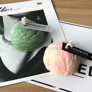 Ice cream candle mold-3D half ball ice cream silicone mold for candle making-Ice cream resin molds-Silicone candle mold-Candle mould