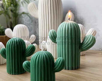Cactus candle mold 3D succulent plant silicone mold for candle making diy resin molds Gypsum mould