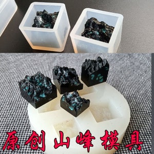 craft mountain peak silicone mold small cube resin molds Miniature landscape mold Snow mountain Home decoration mould