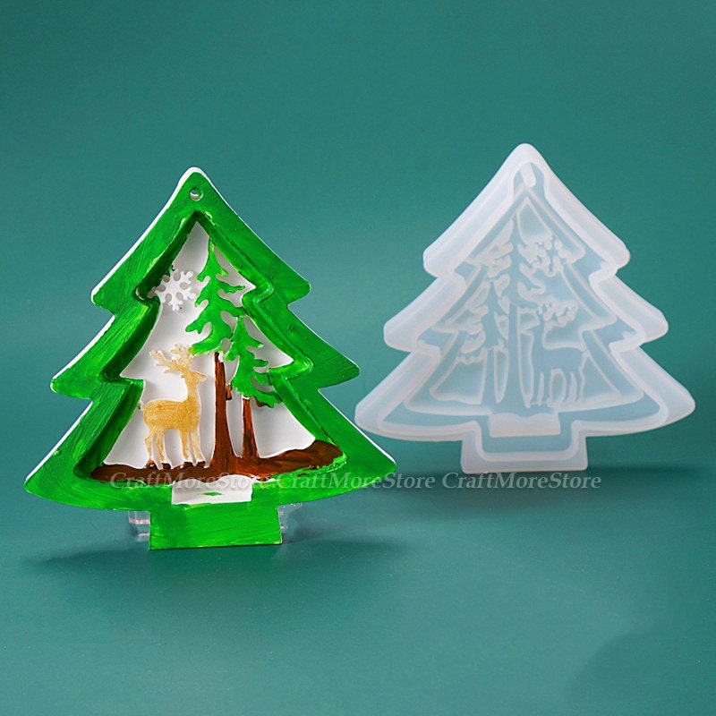 Christmas Tree Silicone Moldchristmas Tree Pendant Resin Etsy