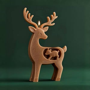 Christmas elk candle mold-Silicone Elk mold-Christmas deer ornaments plaster mold-Scented candle mold-Diffuser Stone Mold-DIY Chocolate Mold