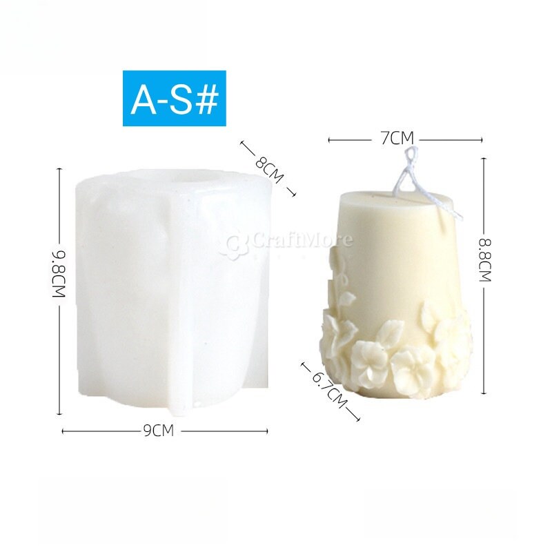 4Pcs Stampi per Candele in Silicone Set di Stampi in