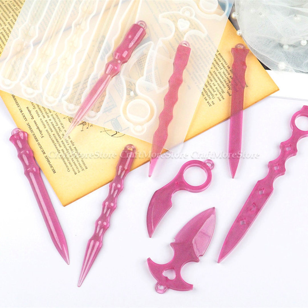Buy Resin Molds-sword Silicone Mold-opening Knife Resin Mold-epoxy Resin  Pendant Mold-keychain Mold-silicone Pendant Mold Online in India